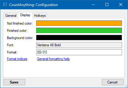 Display config